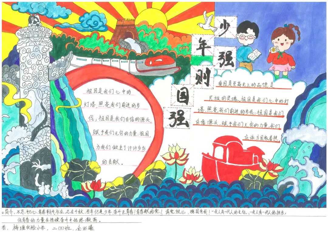追梦少年！“强国复兴有我”主题手抄报优秀作品-图3