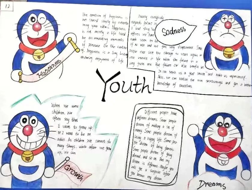 绚丽色彩与缤纷创意 初中暑假英语手抄报-图4