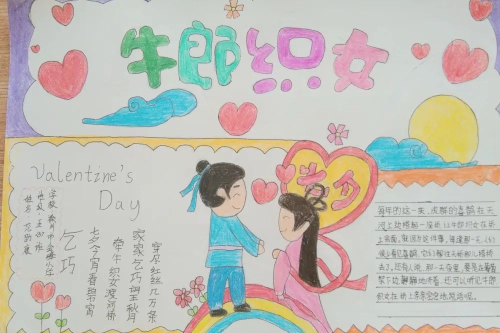 中国传统七夕节手抄报简单漂亮-图5