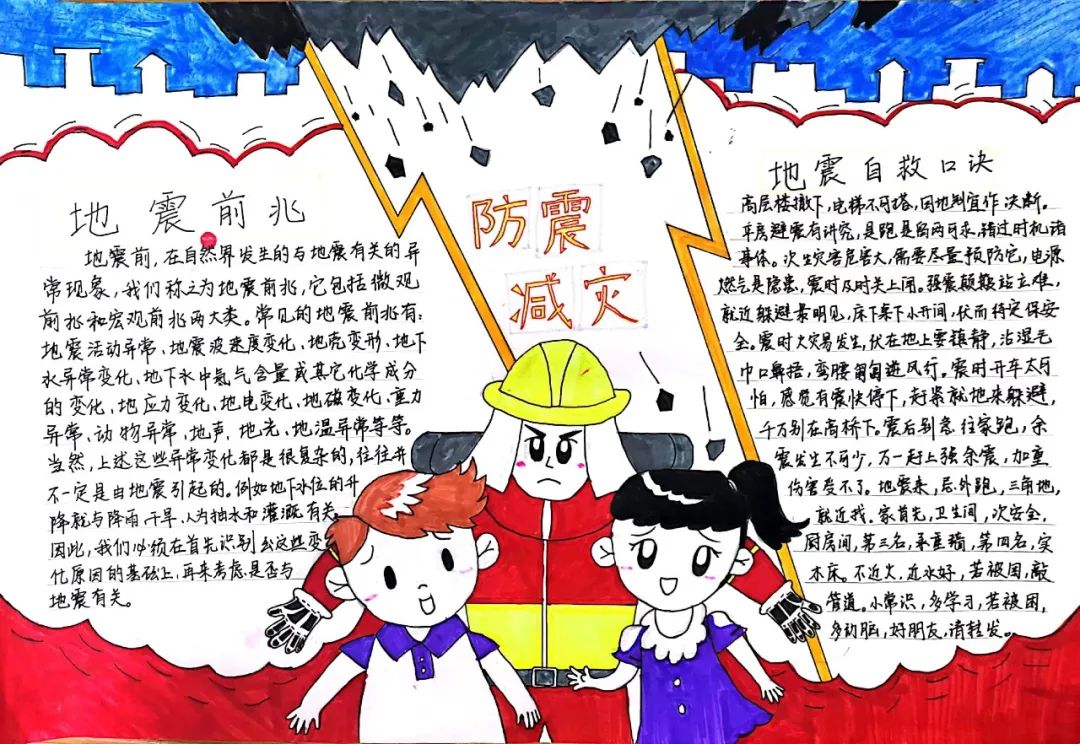 512防震减灾主题手抄报图片5张-图3