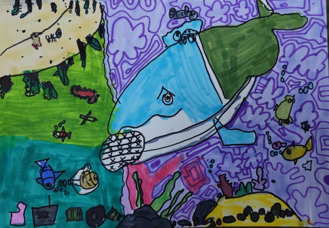 步骤5：鲸鱼哭了