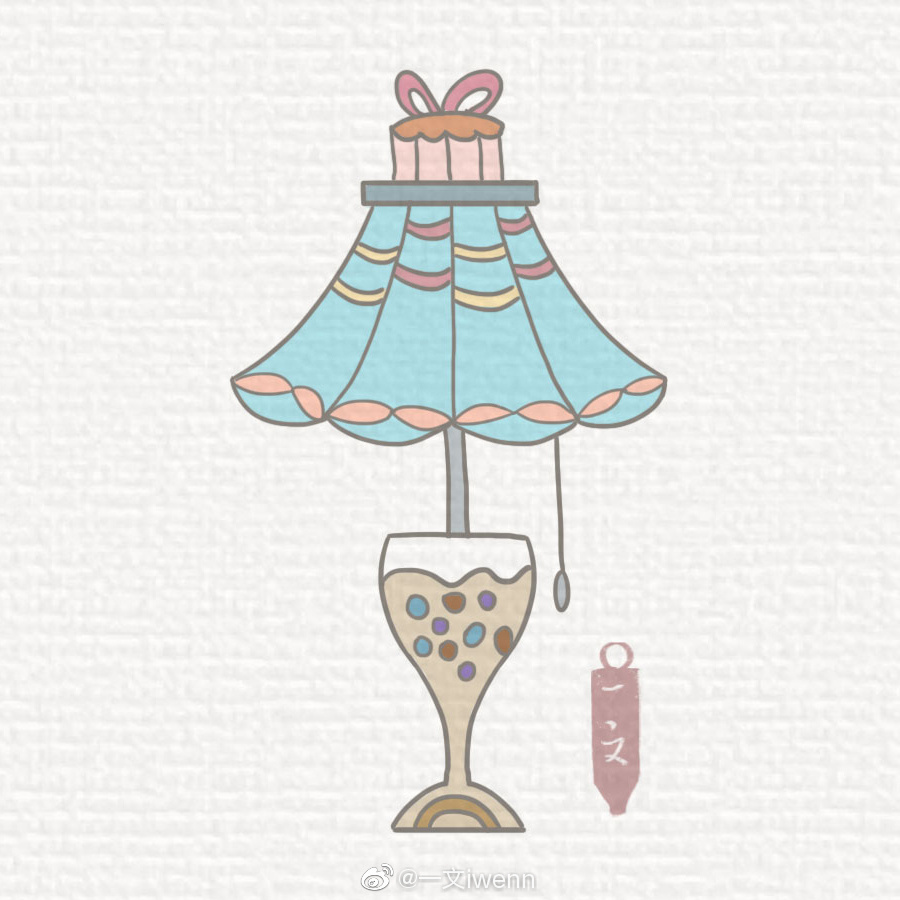 一组漂亮的床头灯简笔画图片-图4