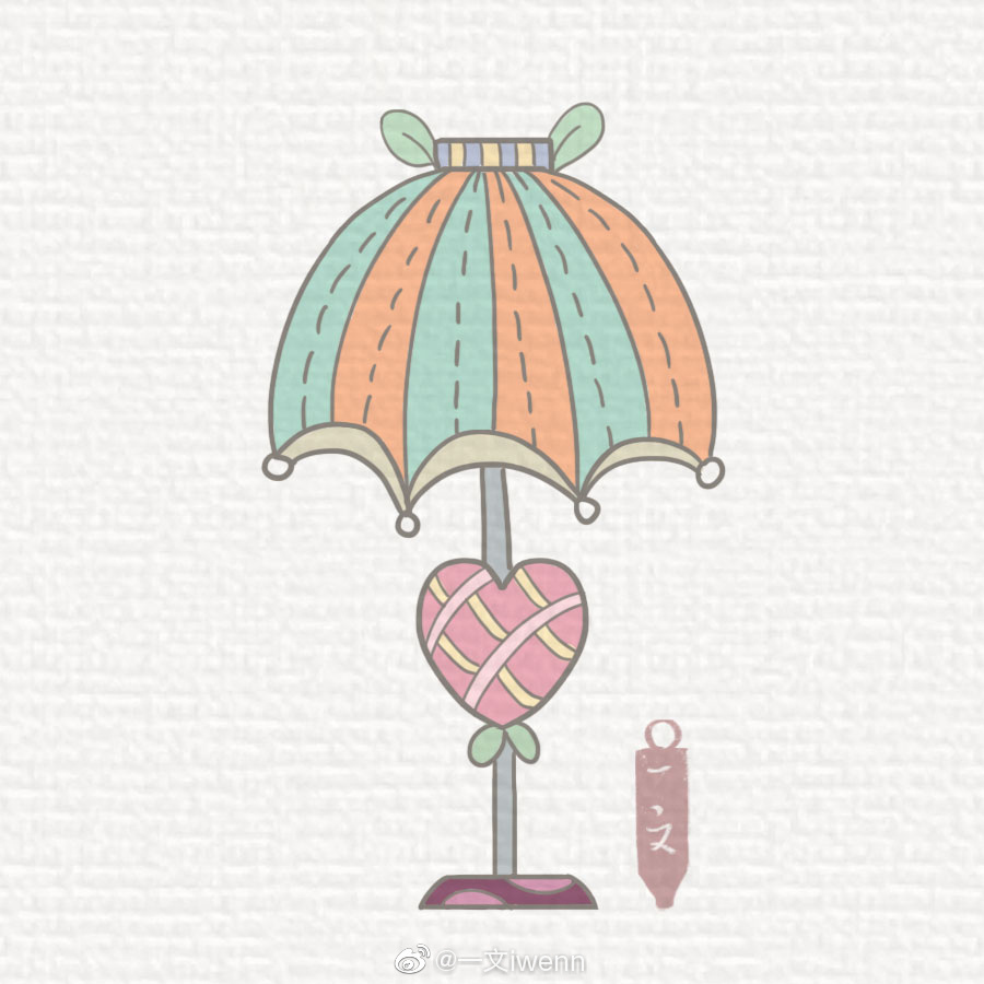 一组漂亮的床头灯简笔画图片-图5