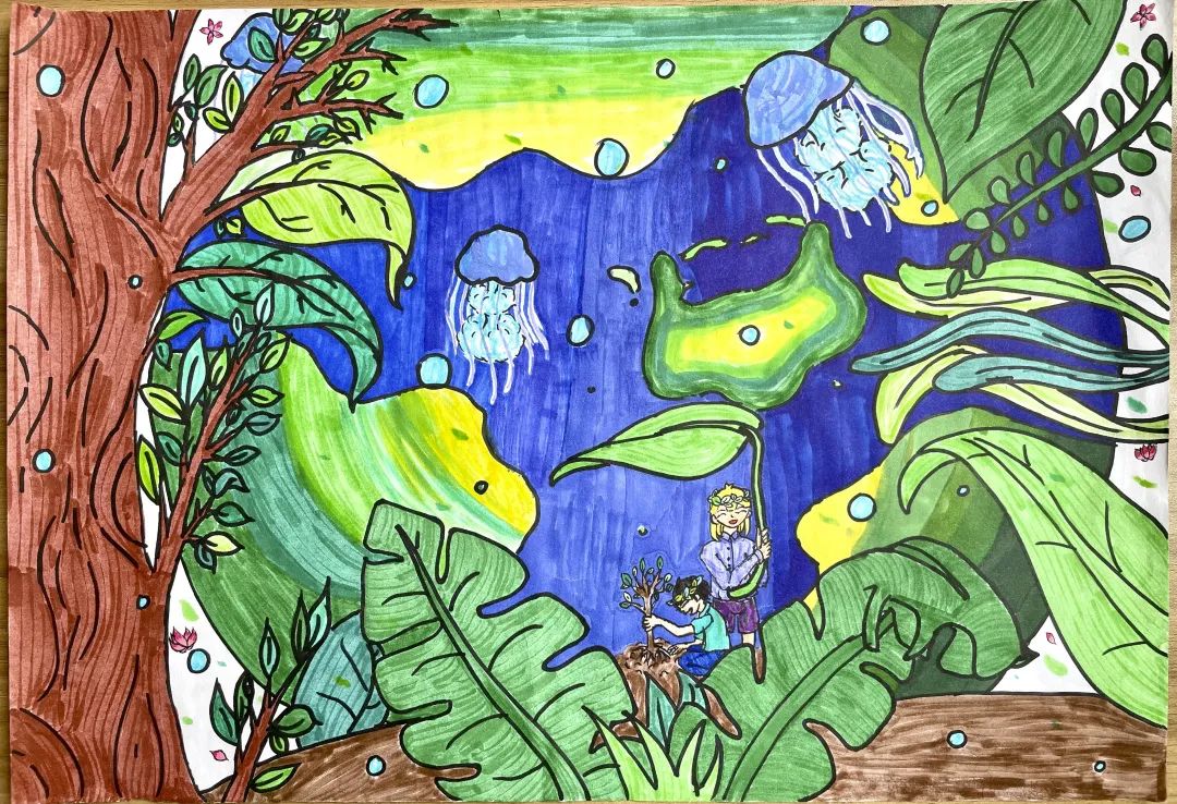 312植树节主题绘画作品-图5