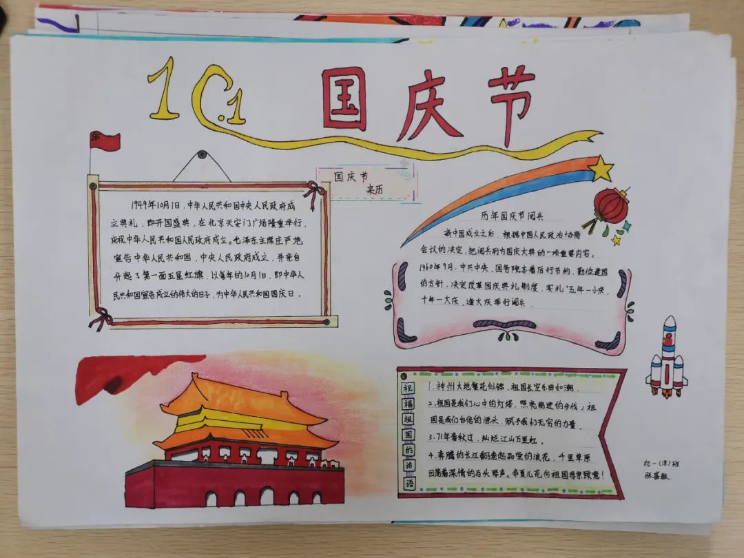 欢度国庆手抄报简单又好画-图2