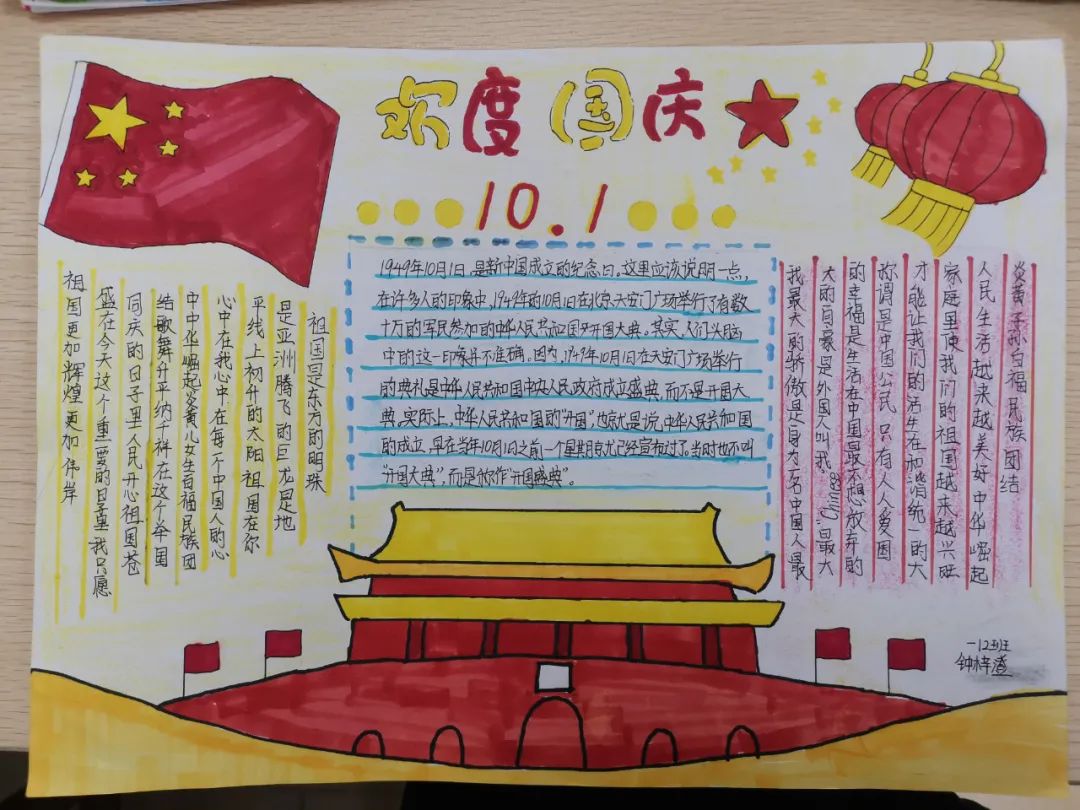欢度国庆手抄报简单又好画-图5