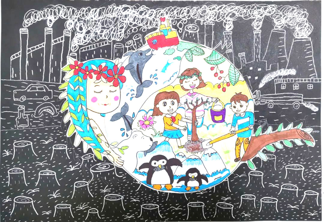 步骤4：《同一个地球  绿色家园》