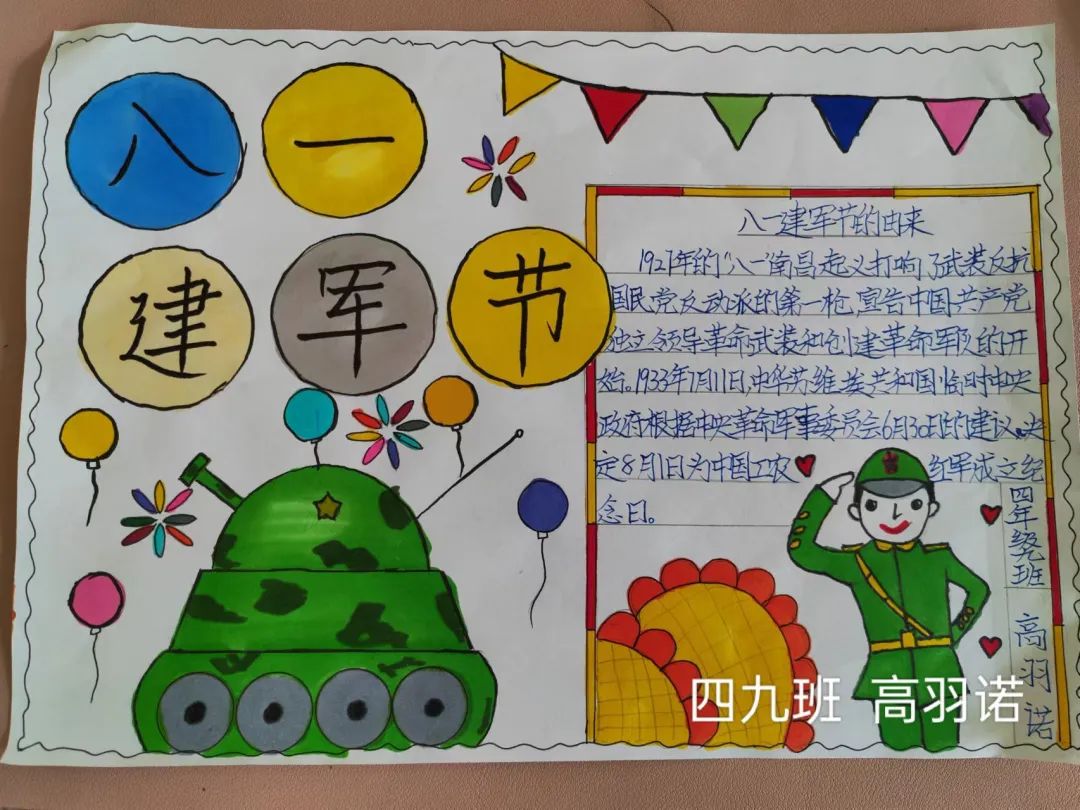 “传承红色基因 争做时代新人”建军节主题手抄报-图2