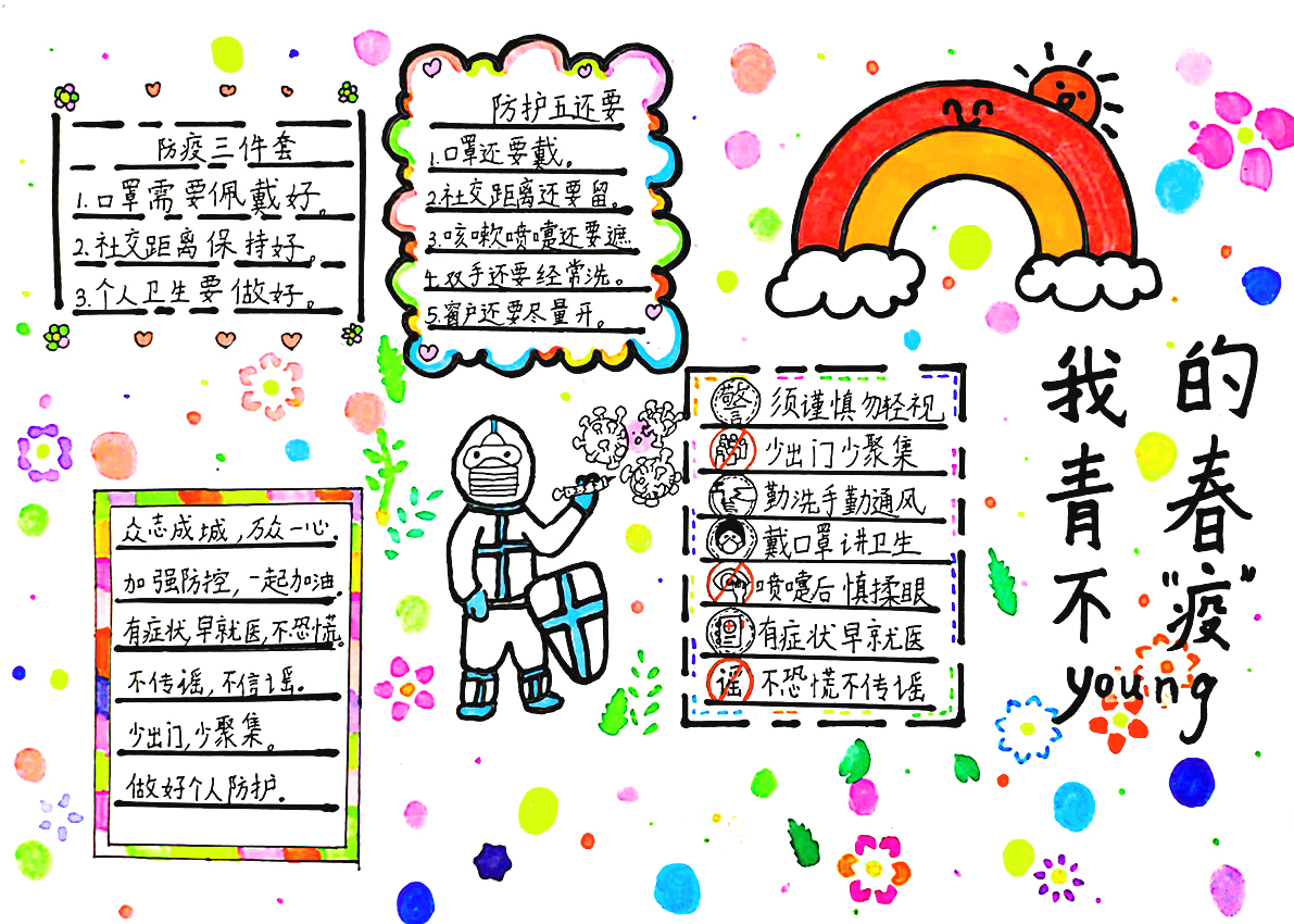 抗击疫情从我做起 抗疫情主题宣传手抄报精选-图4