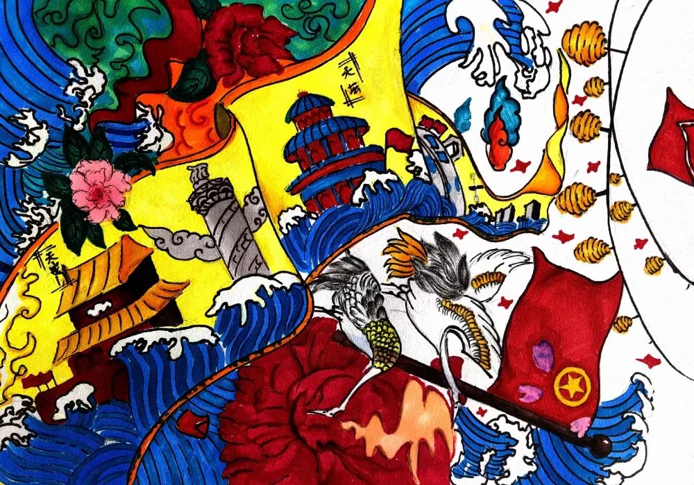 “庆祝建团一百年 童心献礼二十大”儿童画参赛作品（精选）-图3