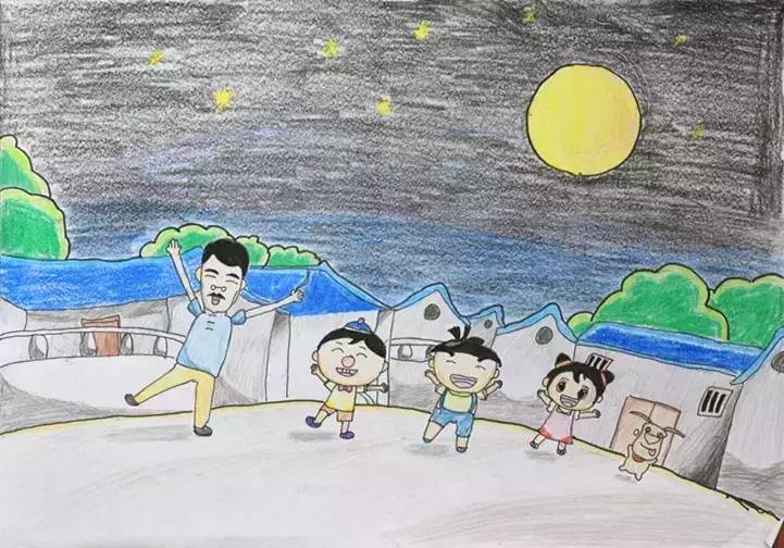 “花好月圆 团团圆圆”中秋节主题绘画-图1