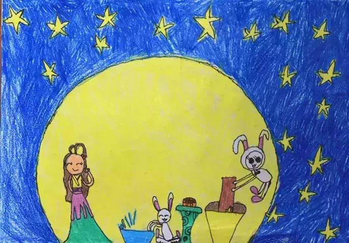 “花好月圆 团团圆圆”中秋节主题绘画-图3