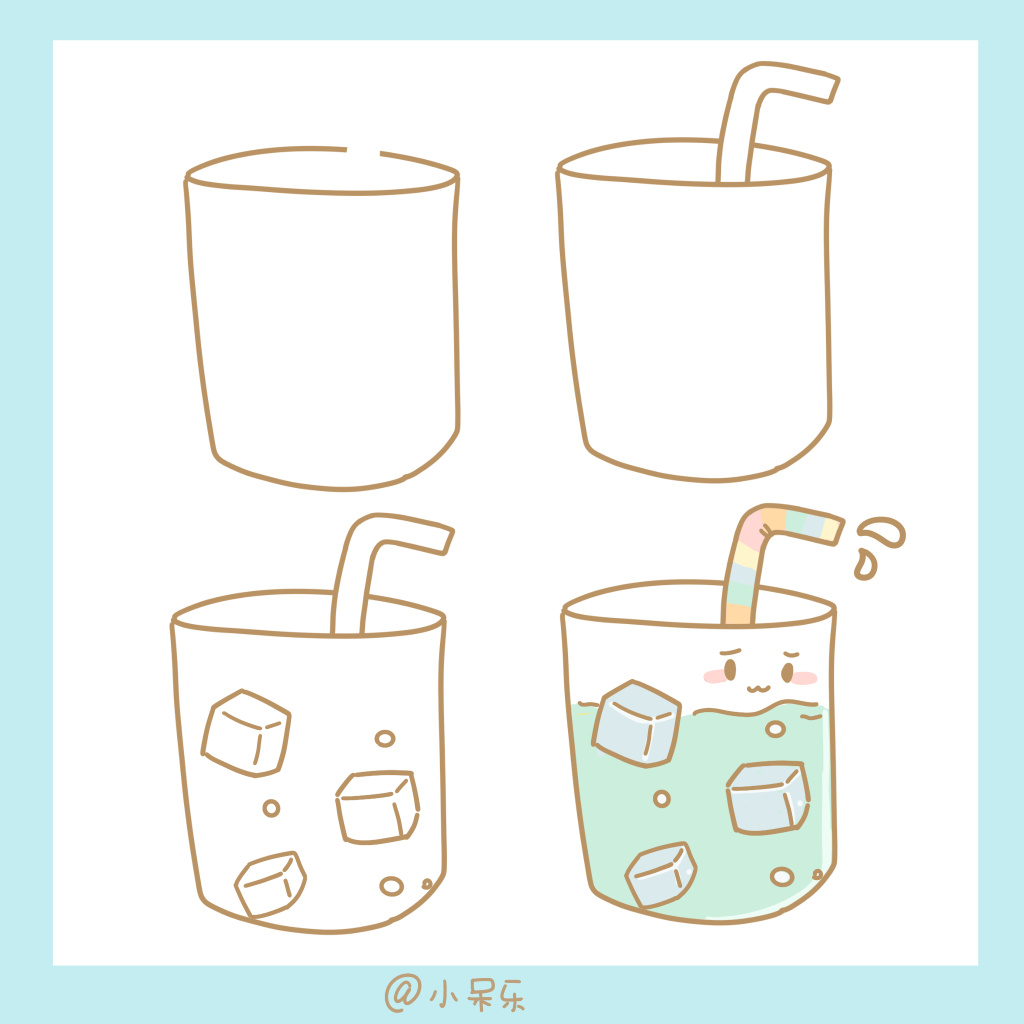 夏天必备小物简笔画画法步骤-图6