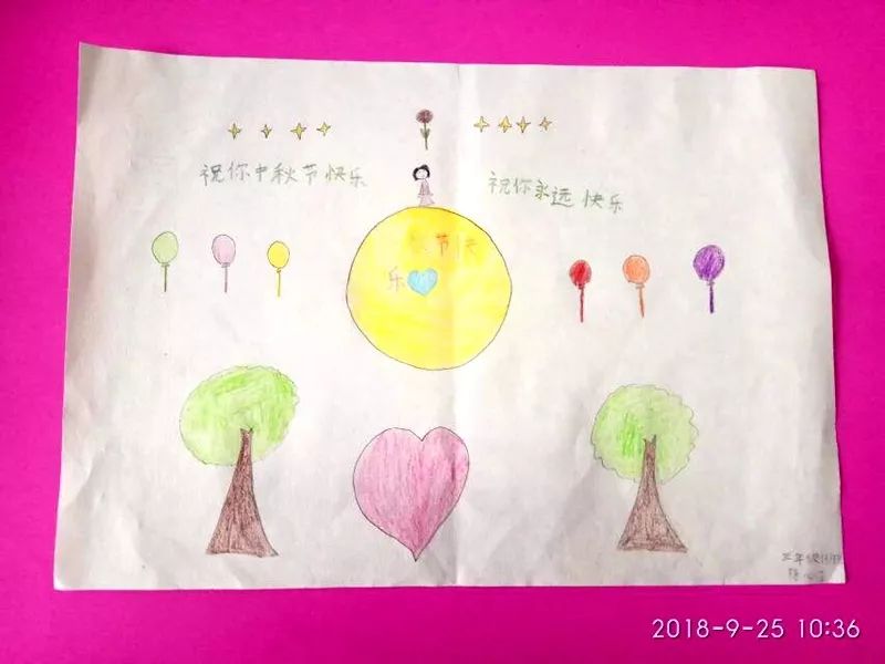 花好庆团圆 皓月印佳节主题儿童画幼儿组-图1