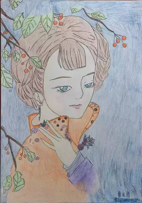 2022中秋国庆人物画作品-图3