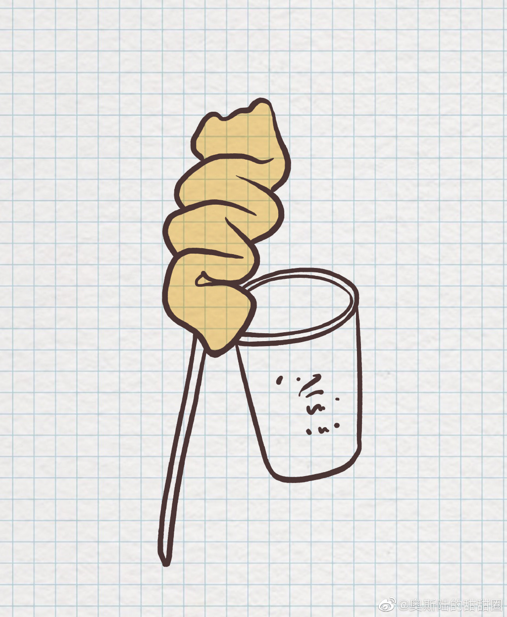 美味辣炒鱼饼简笔画画法按步骤-图6