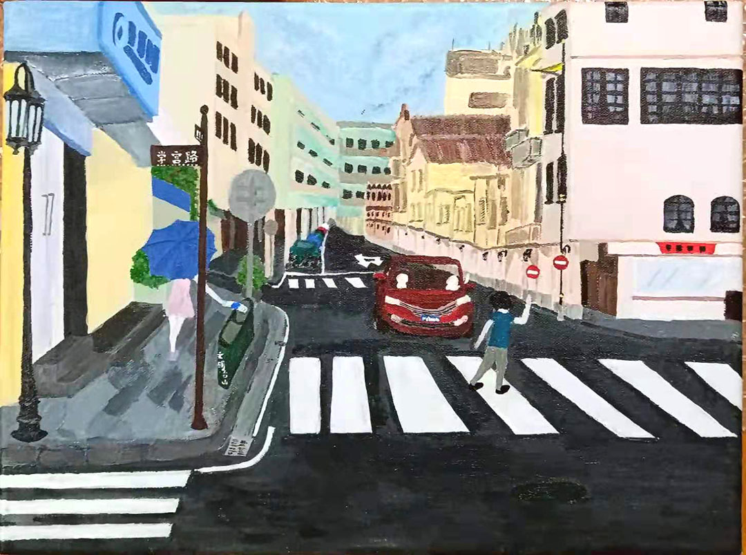 小学生共创文明城市主题绘画作品9张-图1