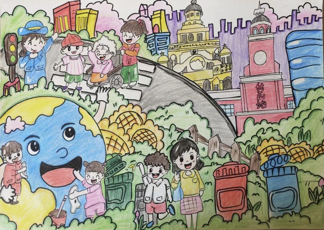9张创建文明城市优秀绘画作品（小学组）-图3