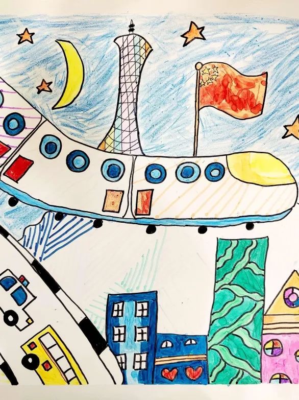 “童画广州，畅想美好未来”小学生我的家乡主题绘画作品-图3