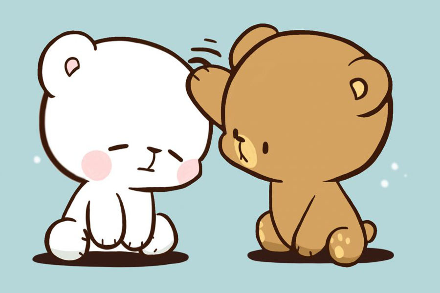 两只简单可爱的小熊简笔画画法步骤