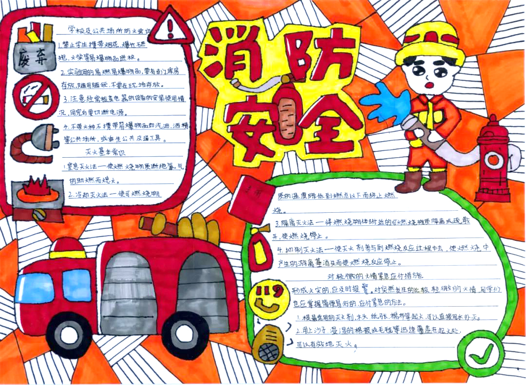 交通消防安全宣传手抄小学组-图3