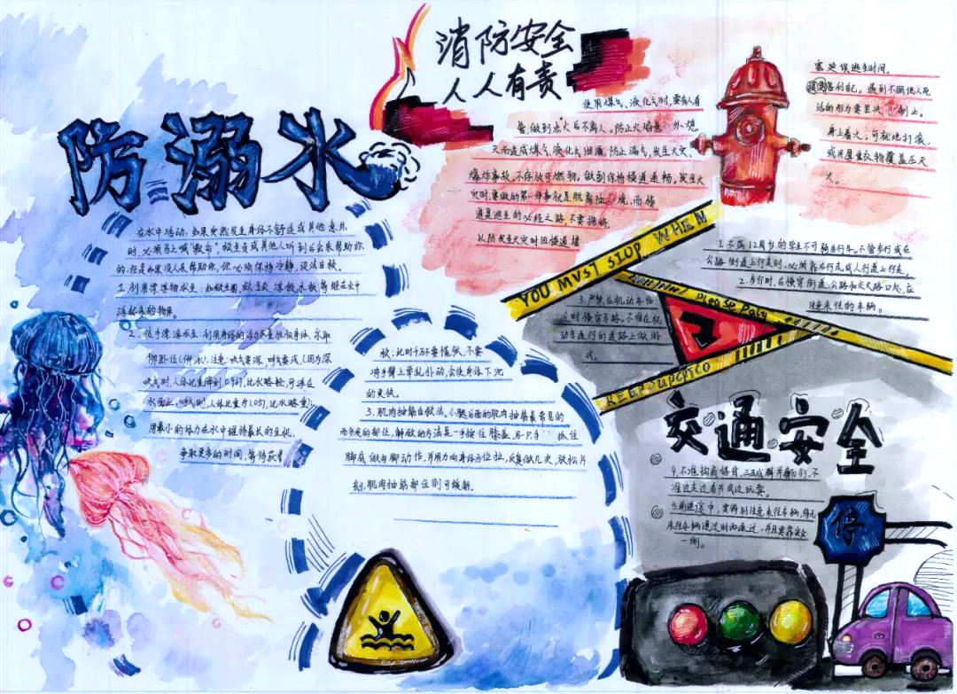 小学生安全教育宣传手抄报一等奖作品-图2