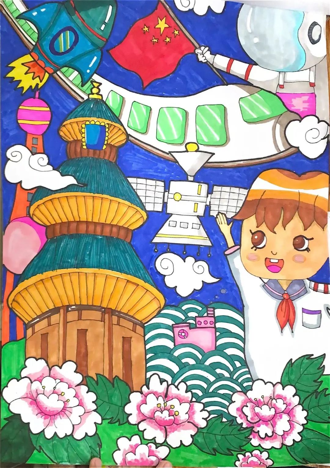 “欢度建党节,喜迎二十大”主题绘画简单好看-图4