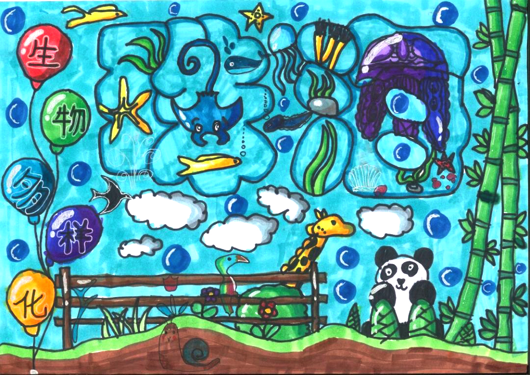 ”呵护生命 守望像我“生物多样性手抄报一等奖-图4