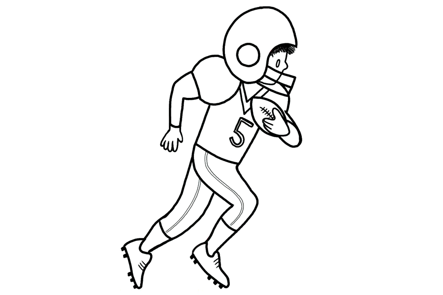  橄榄球运动员简笔画画法步骤