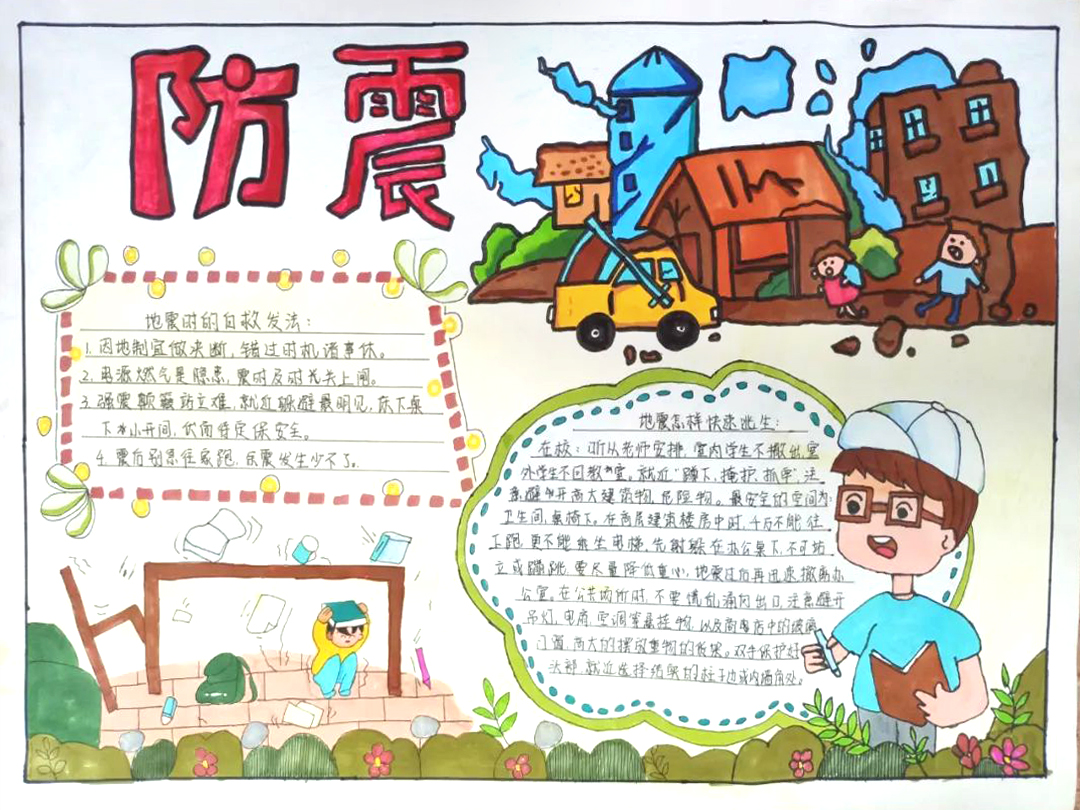 5张防灾减灾手抄报简单又漂亮-图3