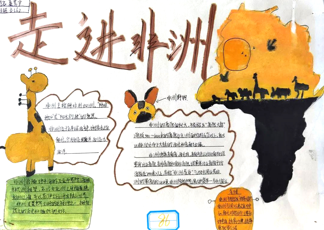 走进非洲 探索地理 地理手抄报初中-图1