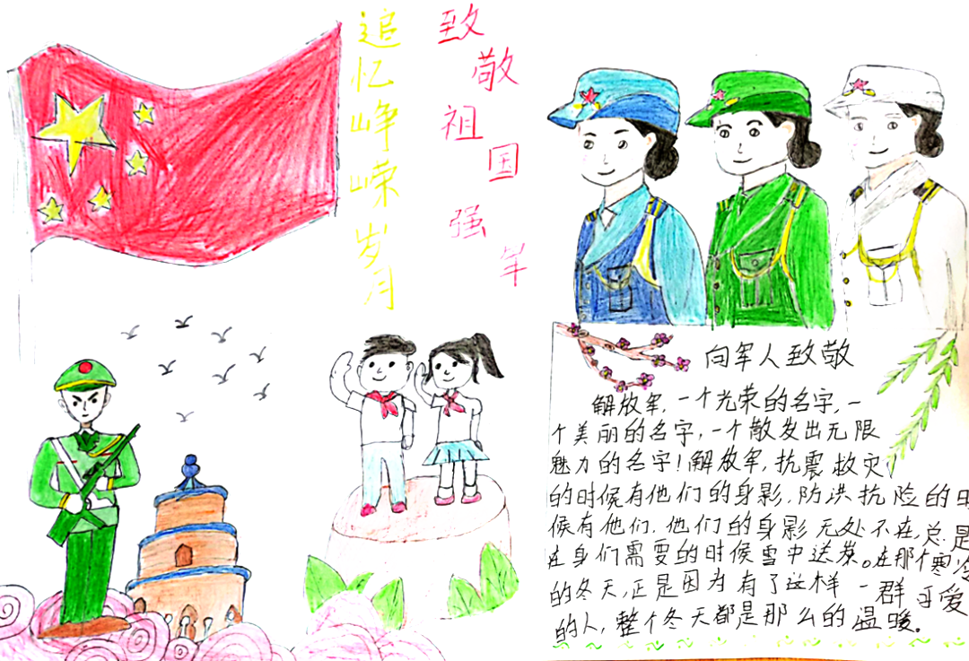 2022建军节主题手抄报一等奖作品-图2