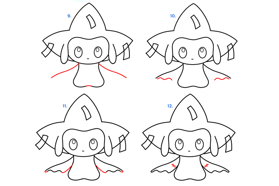 可爱的口袋妖怪基拉祈简笔画画法简单-图3