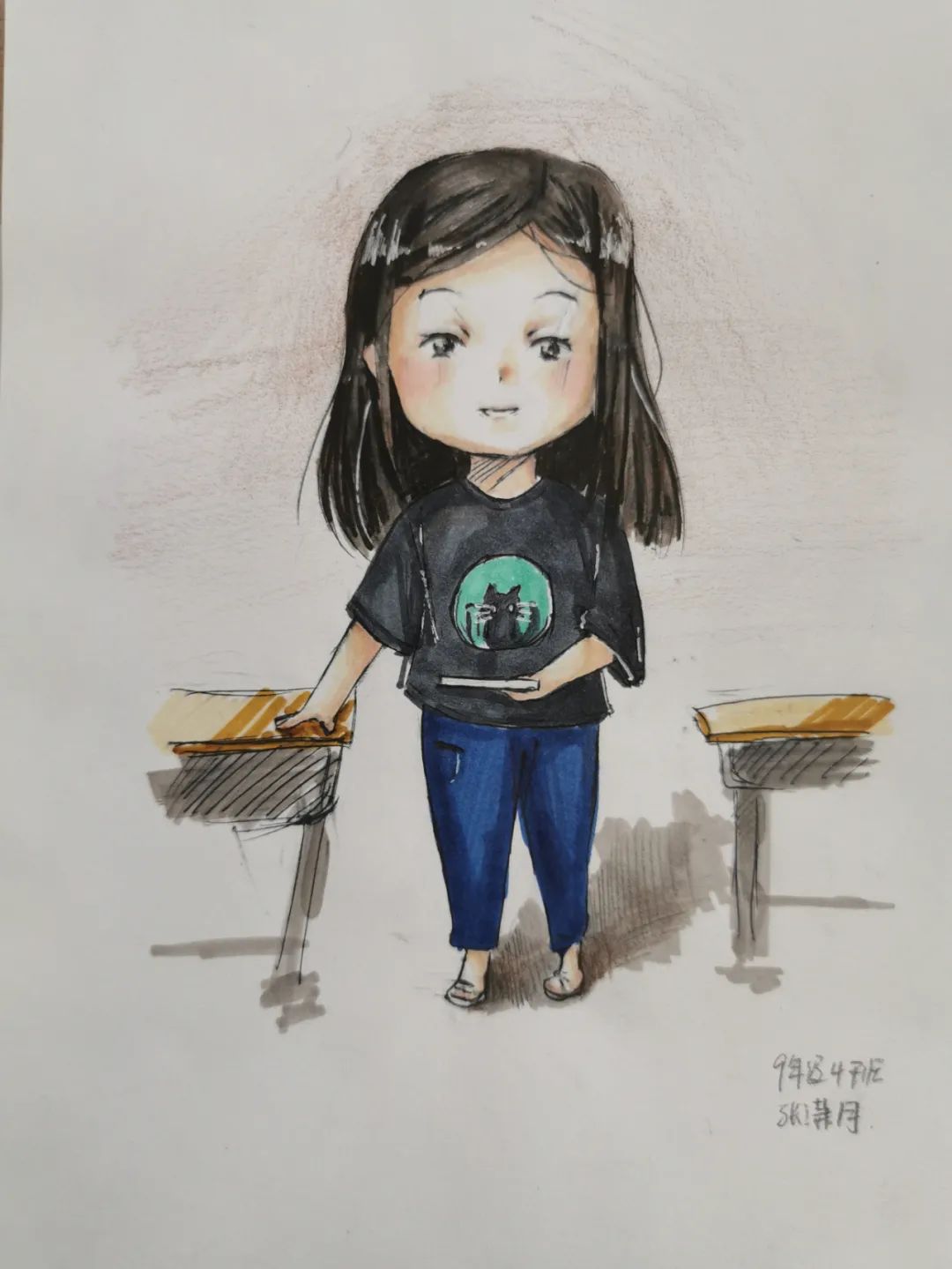 “教诲如春风，师恩似海深”我心中的老师绘画作品二-图3