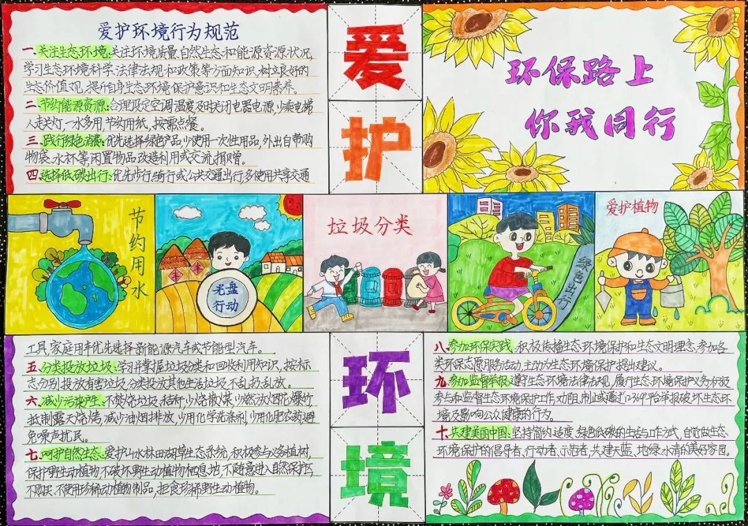 简单好看的低碳绿色环保手抄报5张-图5