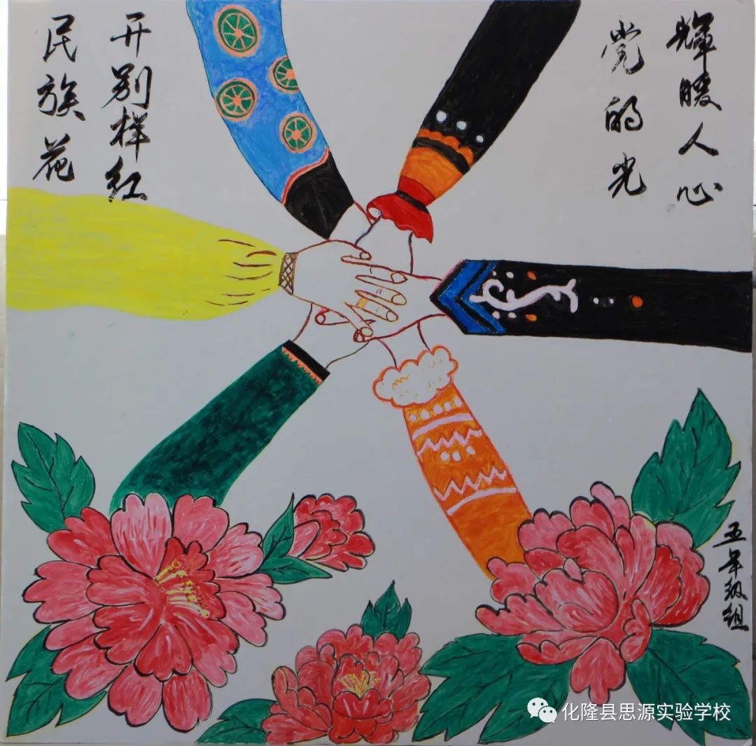 党的光辉暖人心 民族团结别样红主题绘画-图3