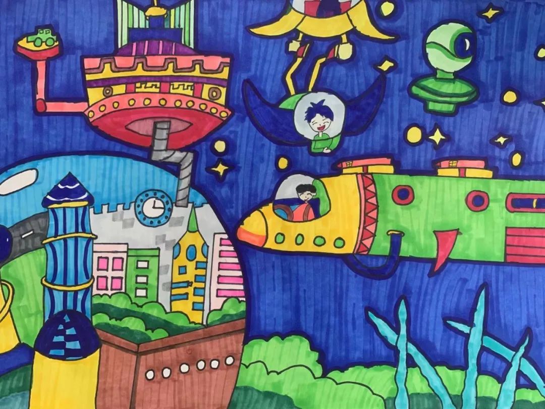 小学生航空航天绘画大赛作品简单漂亮-图5