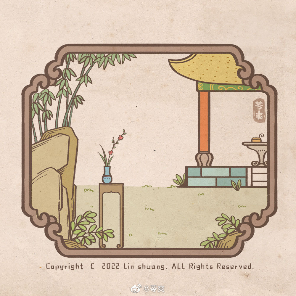 「方框里的小世界」把那些美好的古风小场景，装进我的画框里！-图1