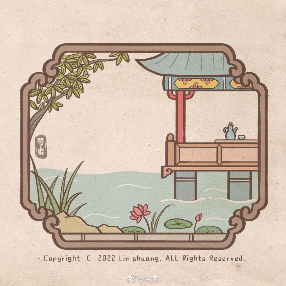 「方框里的小世界」把那些美好的古风小场景，装进我的画框里！-图2