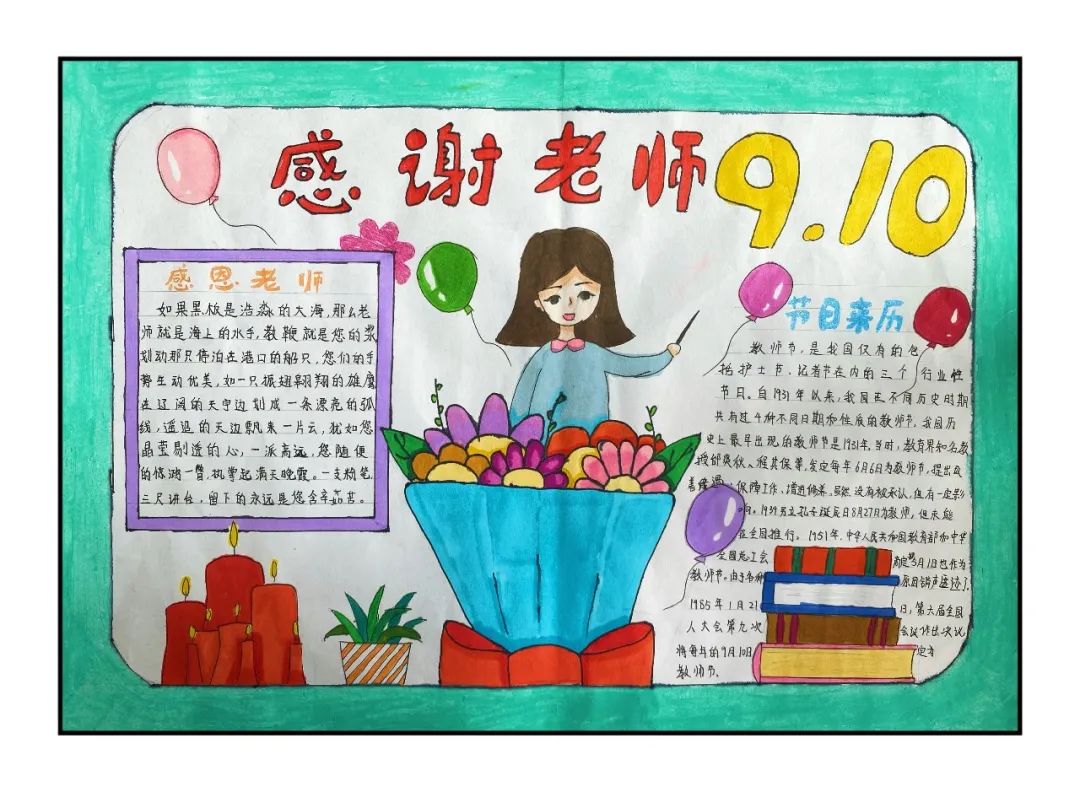 初二“师者匠心 记我心中的老师”手抄报获奖作品-图2