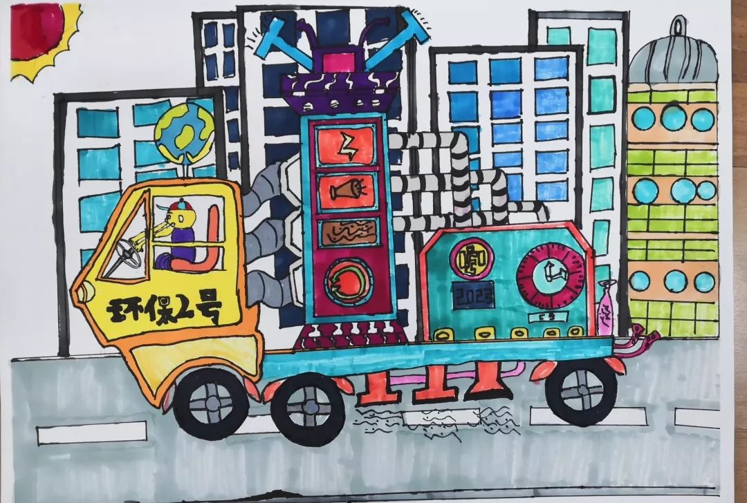 “建设生态文明 美丽中国出彩”绘画作品5张-图3