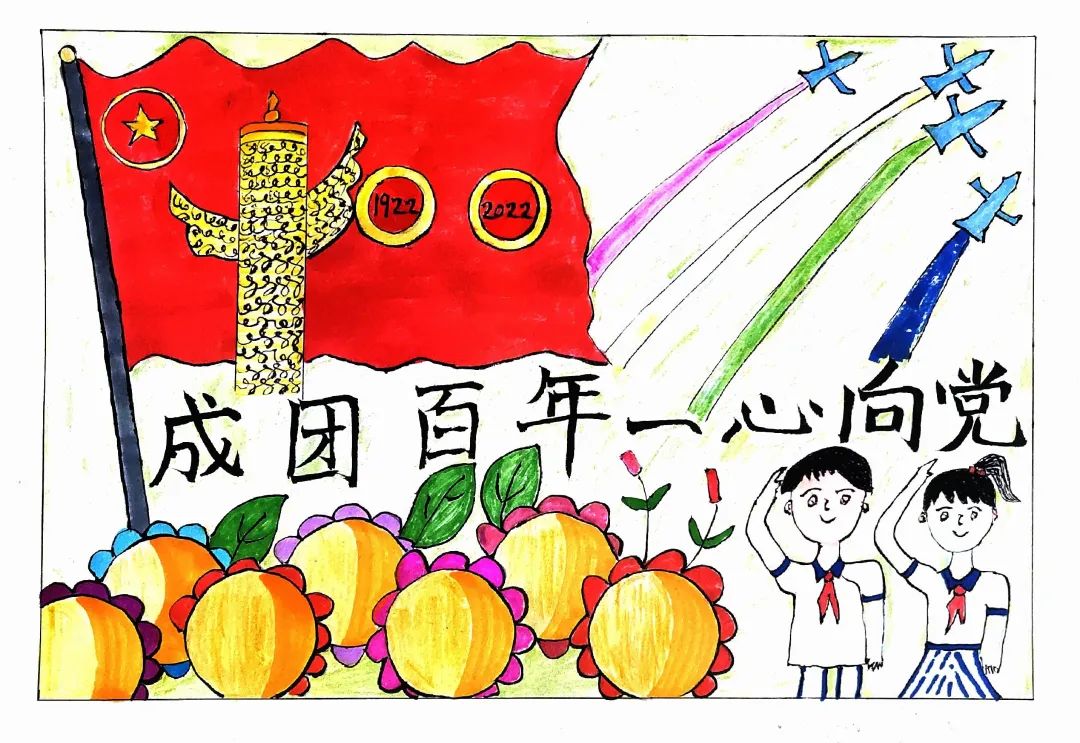 百年回望 青春向党—团史系列主题绘画-图3