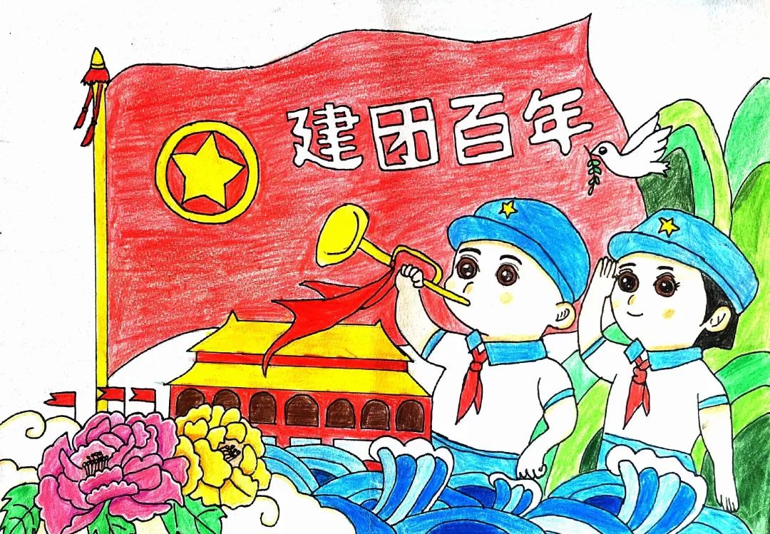 百年回望 青春向党—团史系列主题绘画-图4