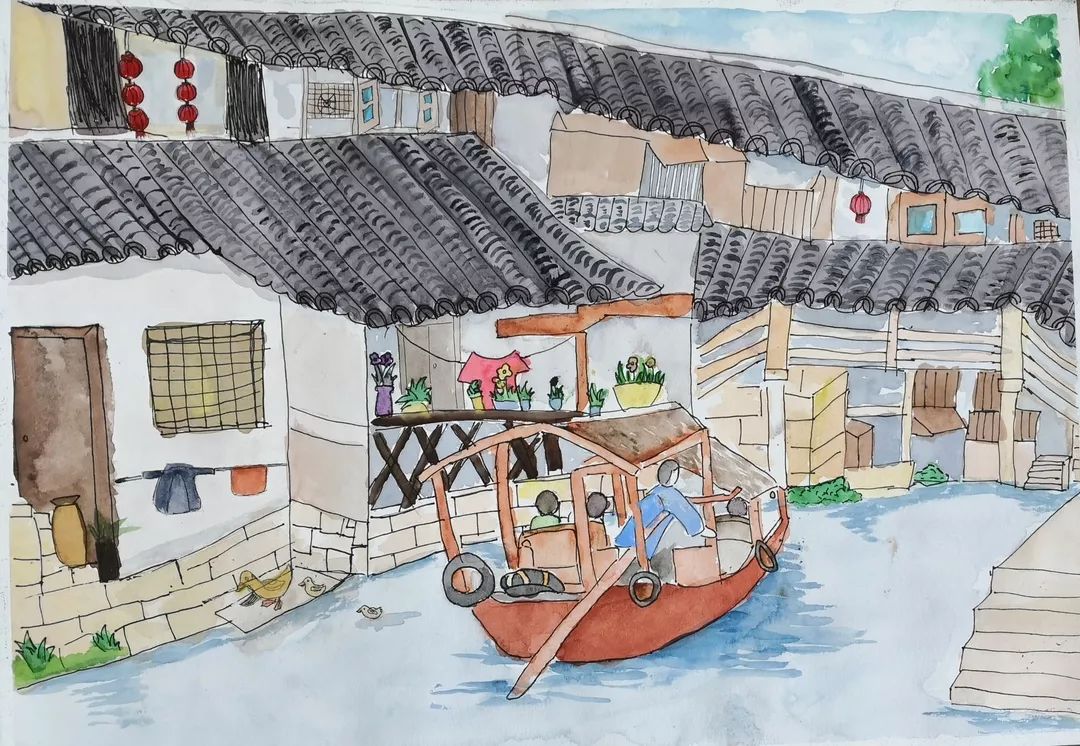 “生态绿 生活美”环境保护儿童画作品-图1