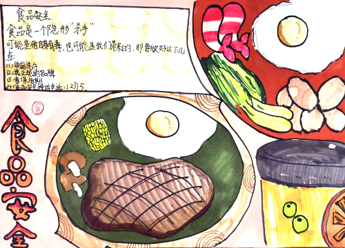 5张关于食品安全的主题手抄报精选作品-图2