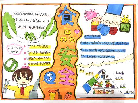 5张关于食品安全的主题手抄报精选作品-图4