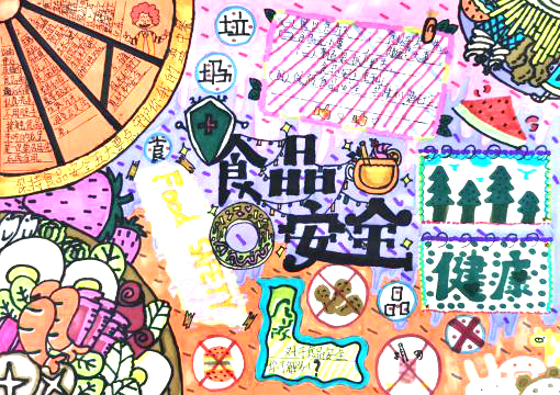 食品安全宣传手抄报小学组一等奖欣赏-图2