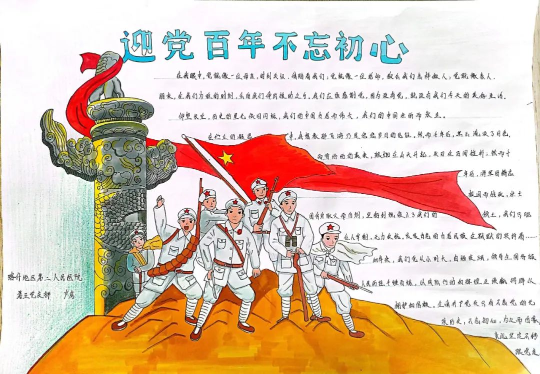 庆祝建党101周年手抄报绘画（8张）-图2