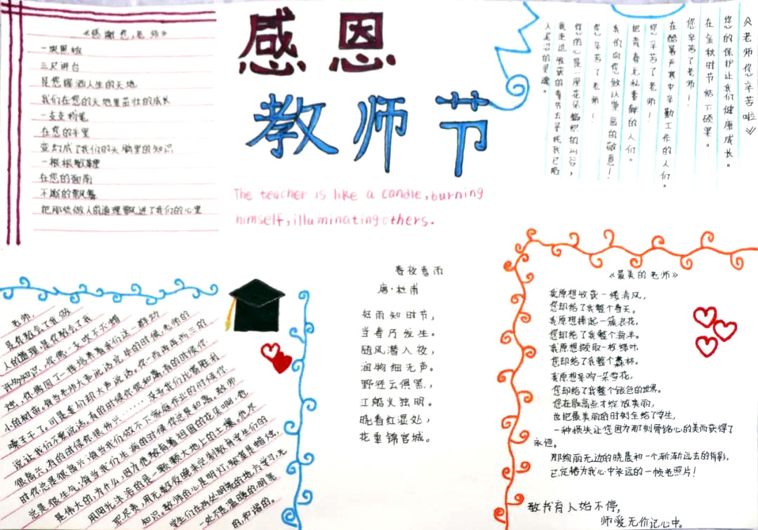 感恩老师手抄报图片简单又漂亮-图7