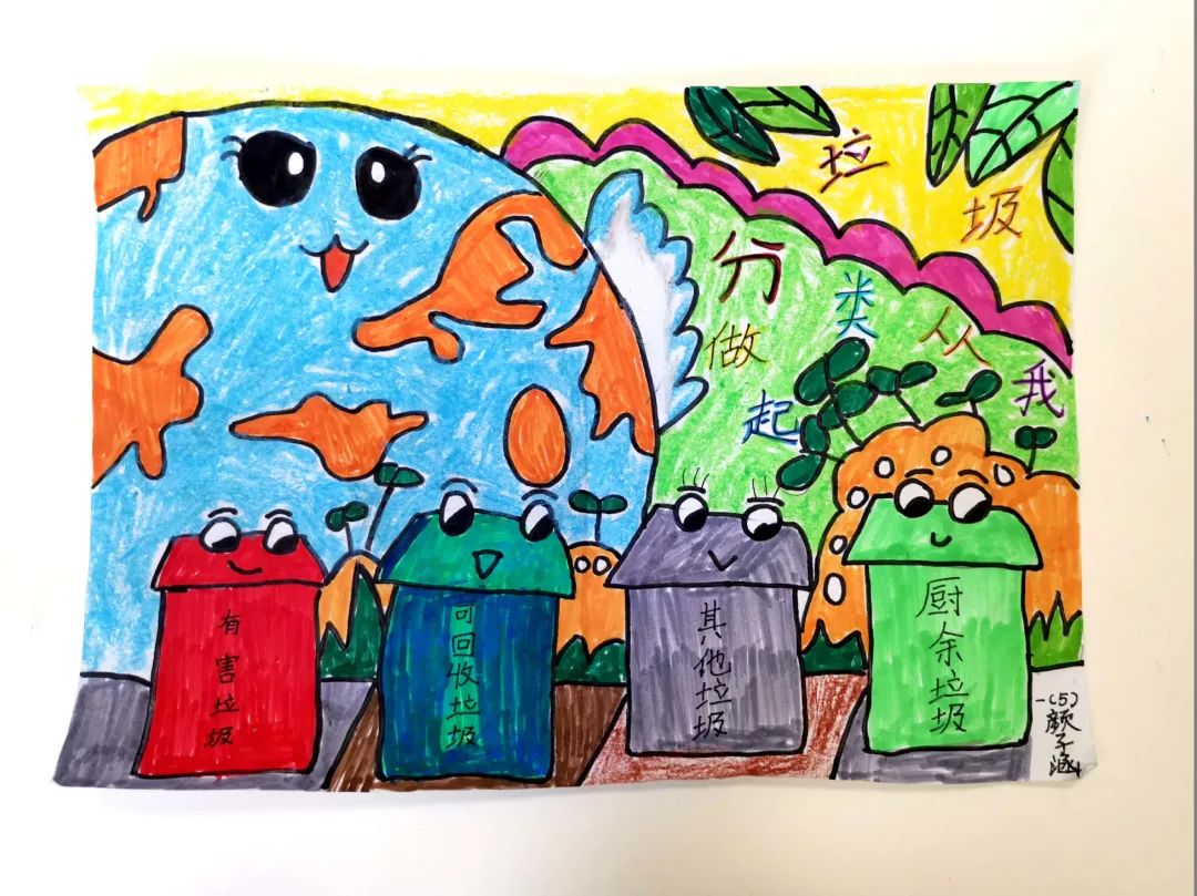 三年级垃圾分类儿童画（8张）-图4